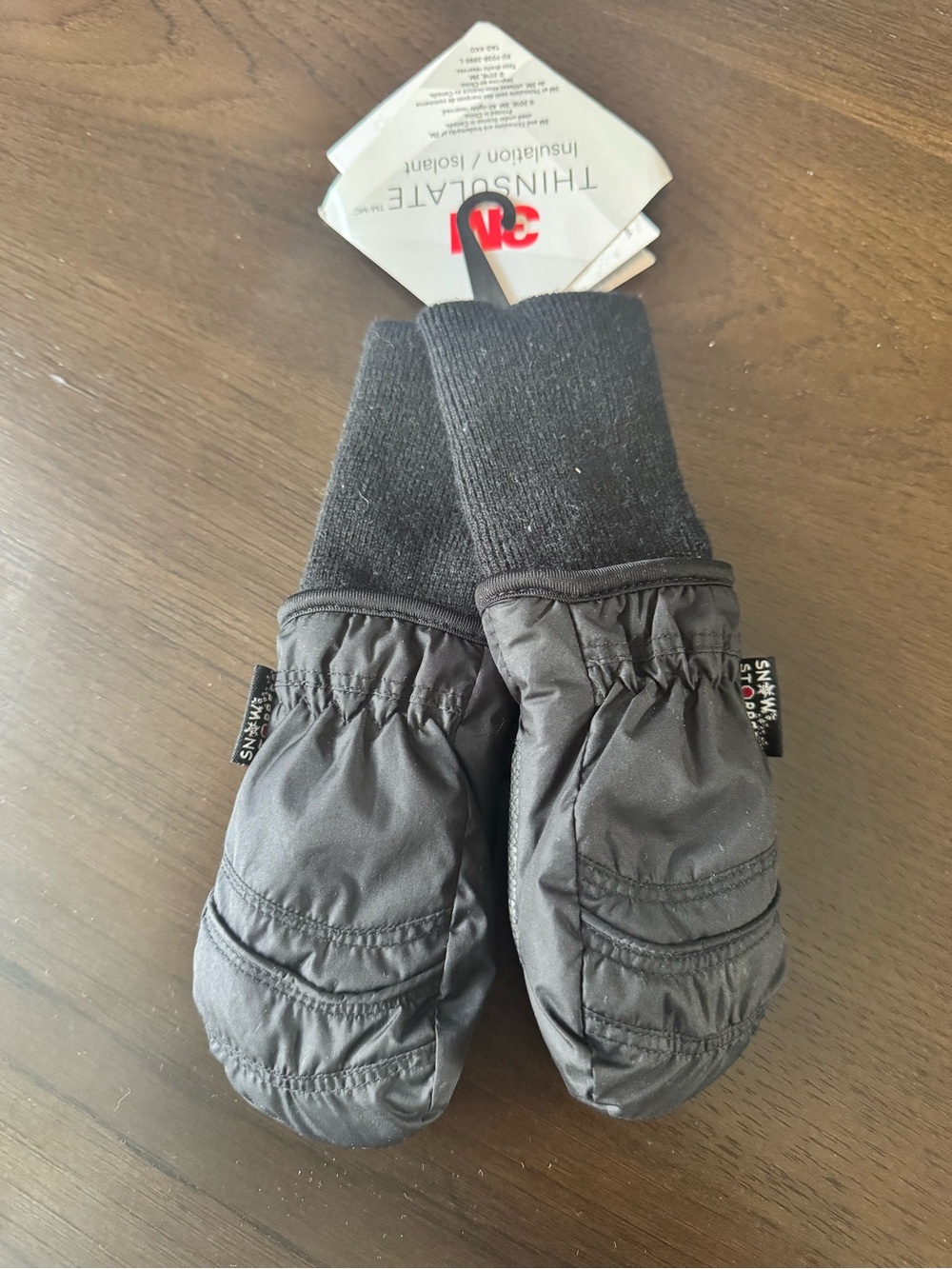 SnowStoppers Baby No Thumb XS 6-18M Waterproof Thinsulate Winter Mittens NWT